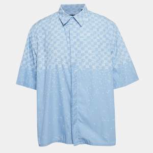 Louis Vuitton Blue LV Damier Spread Print Cotton Shirt XXL