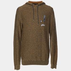 Louis Vuitton Yellow Cotton Blend Americas Cup Patch Hoodie Jacket L