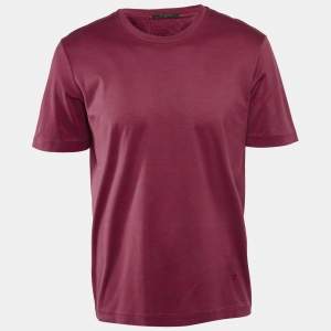 Louis Vuitton Red Printed Jersey Round Neck T-Shirt XL