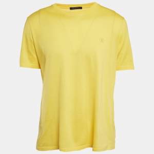 Louis Vuitton Yellow Cotton Crew-Neck T-Shirt XL