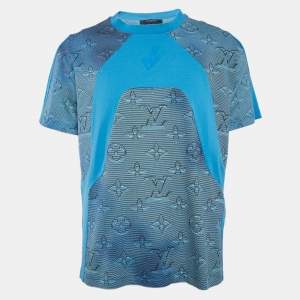 Louis Vuitton Blue Gradient 2054 Monogram Jersey T-Shirt L