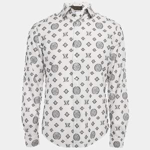 Louis Vuitton White Monogram Fil-coupe Cotton Shirt M