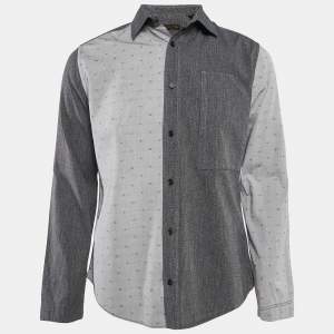 Louis Vuitton Blue Monogram Cotton Long Sleeve Shirt L