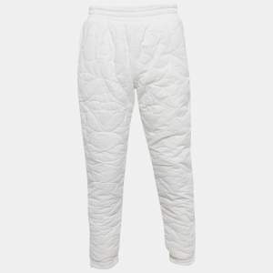 Louis Vuitton White Synthetic Monogram Quilted Trousers XL
