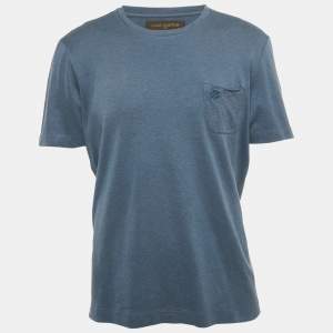 Louis Vuitton Blue Damier Pocket Jersey T-Shirt L