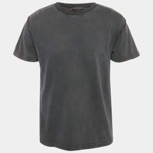 مملوكة مسبقًا Louis Vuitton Staples Edition Dark Grey Cotton Inside Out Oversized T-Shirt S
