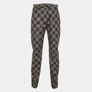 مملوكة مسبقًا Louis Vuitton Black Damier Denim Jeans L/Waist 34"