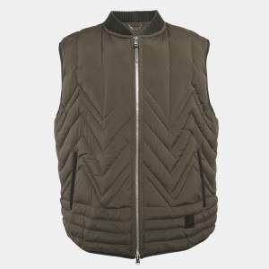 مملوكة مسبقًا Louis Vuitton Olive Green Leather Trim Nylon Giltet 5XL