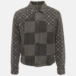 مملوكة مسبقًا Louis Vuitton X Nigo Grey Denim Monogram Jacket M