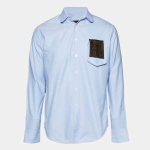 مملوكة مسبقًا Louis Vuitton Blue Cotton Long Sleeve Shirt M