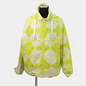 Pre Owned Louis Vuitton Monogram Flower Shibori Windbreaker Size 50 Limeyellow/White Polyester100%