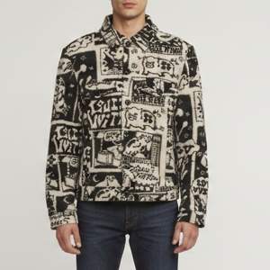 Pre Owned Louis Vuitton Monochrome LV Comics Wool Blend Trucker Jacket XL