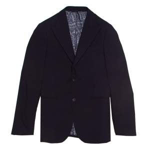Louis Vuitton Uniforms Navy Blue Wool Slim Blazer XS