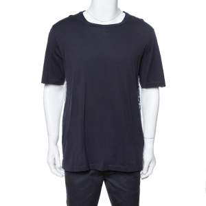 Louis Vuitton Navy Blue Cotton LV Cards Print Back T-Shirt XXL