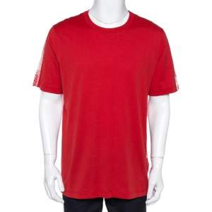 Louis Vuitton Red Cotton Playing Cards Print T-Shirt XXL