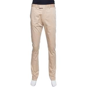 Louis Vuitton Beige Cotton Classic Slim Fit Trousers L