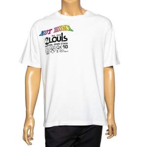 Louis Vuitton White Kansas Winds Printed Cotton T-Shirt L