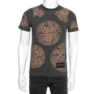 Louis Vuitton Grey Printed Cotton Short Sleeve T-Shirt XS