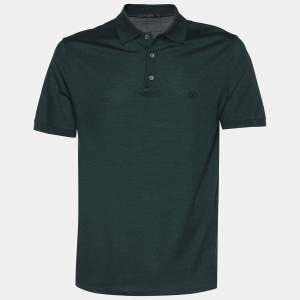 Louis Vuitton Green Cotton Pique Polo T-Shirt L