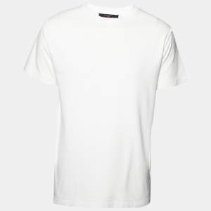 Louis Vuitton White Cotton Inside Out Short Sleeve Crew Neck T-Shirt M