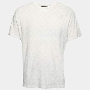 Louis Vuitton White Monogram Cotton Toweling T-Shirt XXL