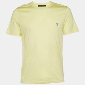 Louis Vuitton Pale Yellow Jersey Crew Neck T-Shirt S