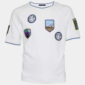 Louis Vuitton White Cotton National Parks Patch Applique T-Shirt XL