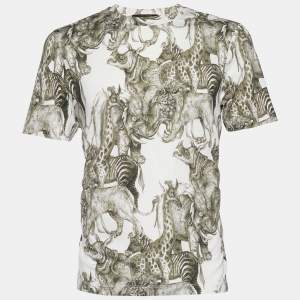 Louis Vuitton x Chapman Brothers Olive Green Animals Print Cotton T-Shirt L