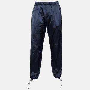 Louis Vuitton Navy Blue Synthetic Elasticized Cuff Joggers M / Waist: 30"