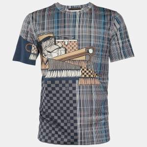 Louis Vuitton Blue Pret a Partir Print Jersey T-Shirt XL