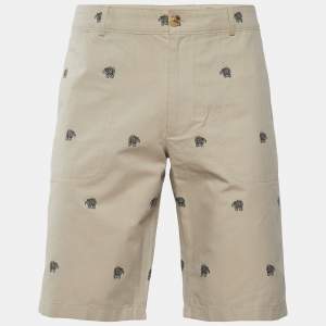 Louis Vuitton x Chapman Brothers Beige Animal Pattern Cotton Shorts M/Waist - 38"