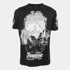 Louis Vuitton Black Graphic Printed Cotton Short Sleeve T-Shirt L