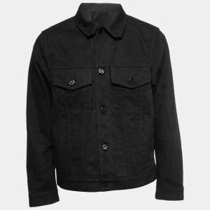 Louis Vuitton Black Monogram Jacquard Denim Jacket XL