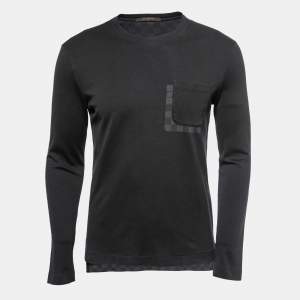 Louis Vuitton Black Cotton Long Sleeve T-Shirt S