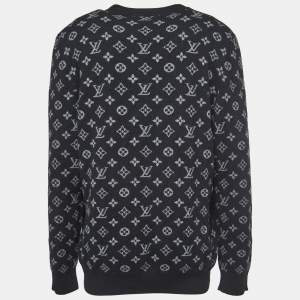 Louis Vuitton Black Cashmere Monogram Pullover 4XL