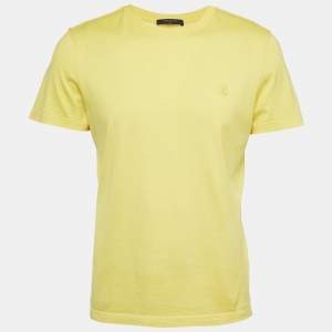 Louis Vuitton Yellow Cotton Crewneck T-Shirt S