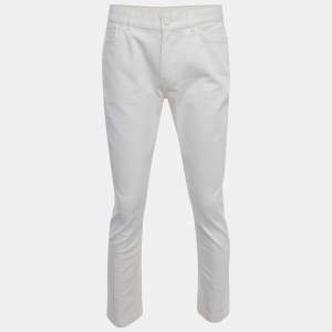 Louis Vuitton White Denim Regular Fit Jeans L/Waist 35.5"