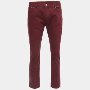 Louis Vuitton Burgundy Denim Slim Fit Jeans XXL Waist 38''