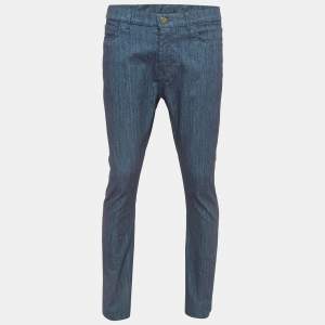 Louis Vuitton Navy Blue Denim Straight Leg Jeans L Waist 34''