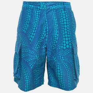 Louis Vuitton × Yayoi Kusama Blue Printed Cargo Shorts L