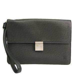 Louis Vuitton Ardoise Taiga Leather Selenga Men's Clutch Bag