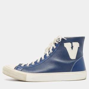 Louis Vuitton Blue Leather Tatoo High Top Sneakers Size  43