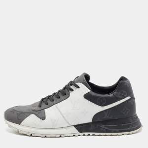 Louis Vuitton White/Grey Monogram Canvas Run Away Sneakers Size 44.5