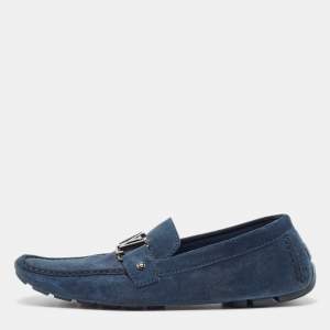Louis Vuitton Blue Suede Monte Carlo Loafers Size 46