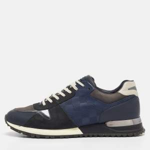 Louis Vuitton Multicolor Leather and  Nubuck Leather Run Away Lace Up Sneakers Size 41.5