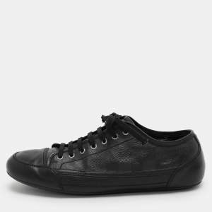 Louis Vuitton Black Damier Graphite Canvas and Leather Low Top Sneakers Size 43