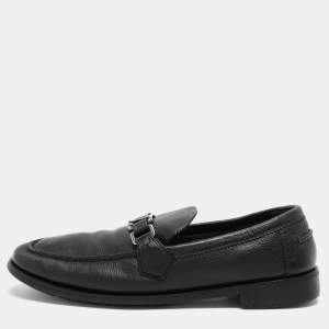 Louis Vuitton Black Leather Major Loafers Size 43