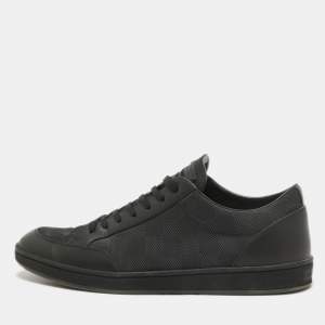 Louis Vuitton Black Damier Graphite Fabric and Leather Offshore Sneakers Size 42.5