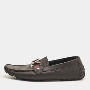 Louis Vuitton Black Leather Monte Carlo Loafers Size 42
