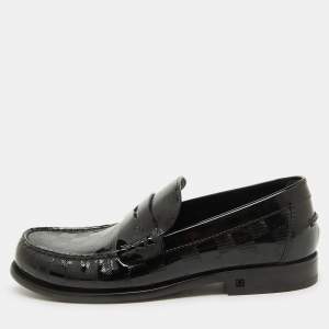 Louis Vuitton Black Damier Infini Leather Graduation Loafers Size 42